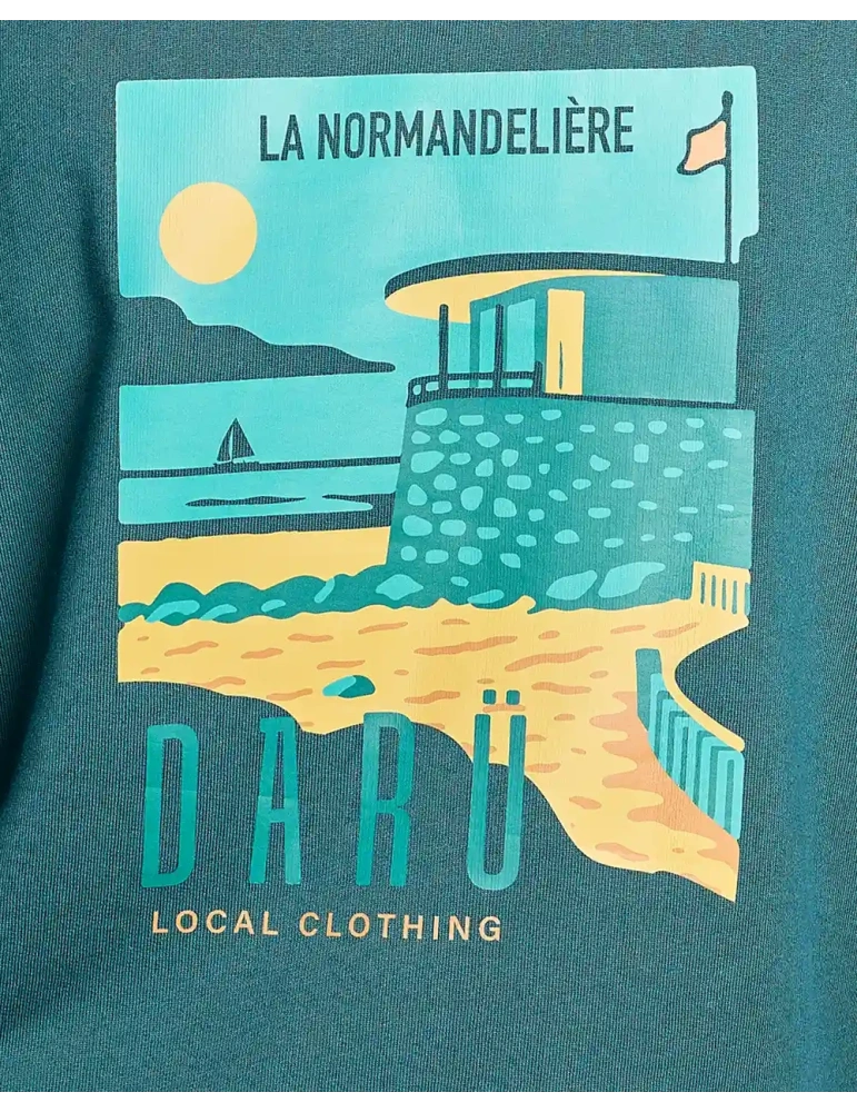 détail sweat capuche unisexe la plage de la normandelière