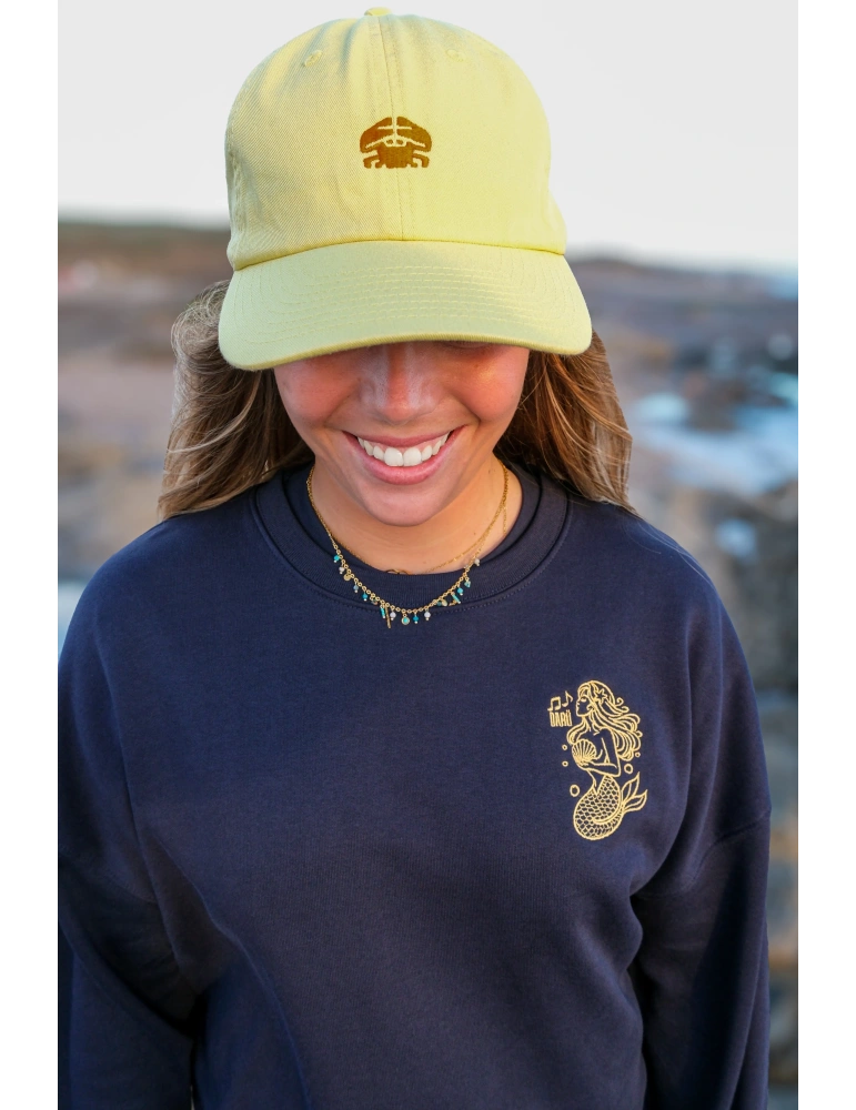 Sweat col rond femme Sirène bleu marine – DARÜ