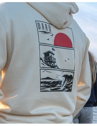 Sweat porté sur le littoral DARU trio du littoral en couleur Natural raw 2