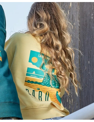 sweat daru femme la normandelère en gros plan