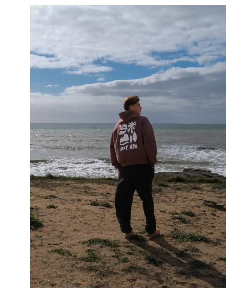 Sweat Oversize SURF LIFE 450 g Coton Bio | DARÜ