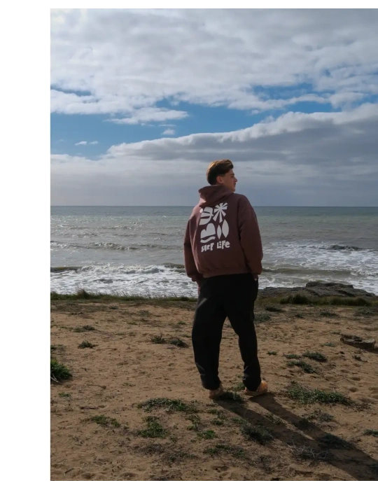 Sweat Oversize SURF LIFE 450 g Coton Bio | DARÜ