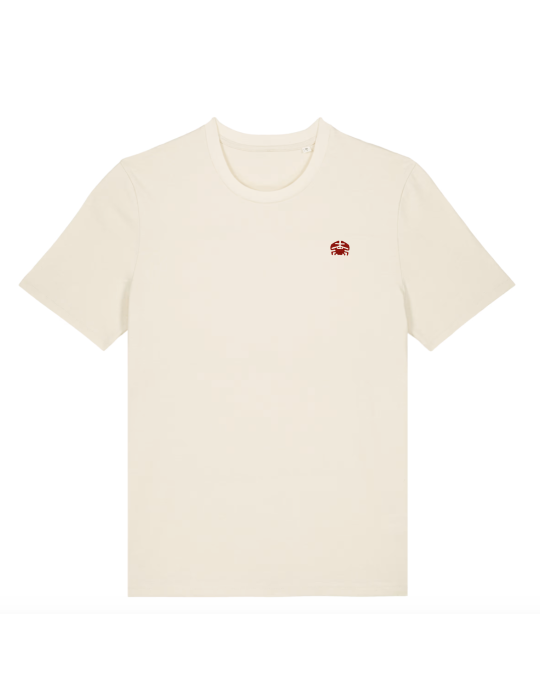 Tee-shirt unisexe DARÜ brodé en coton biologique couleur naturel