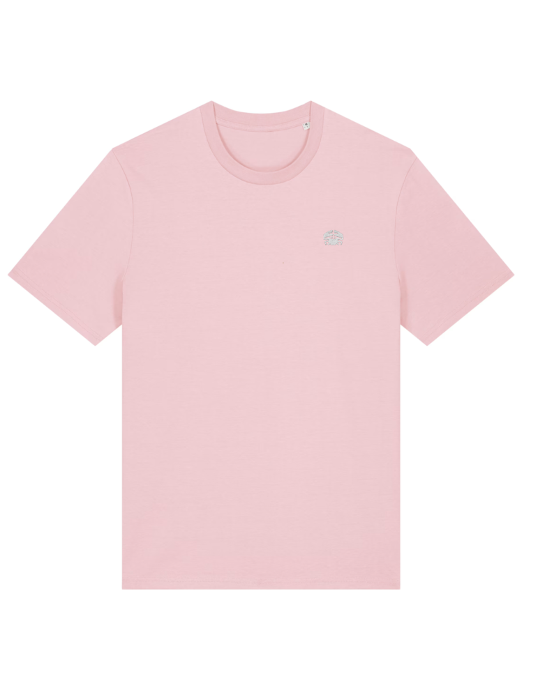 tee shirt rose clair daru brodé
