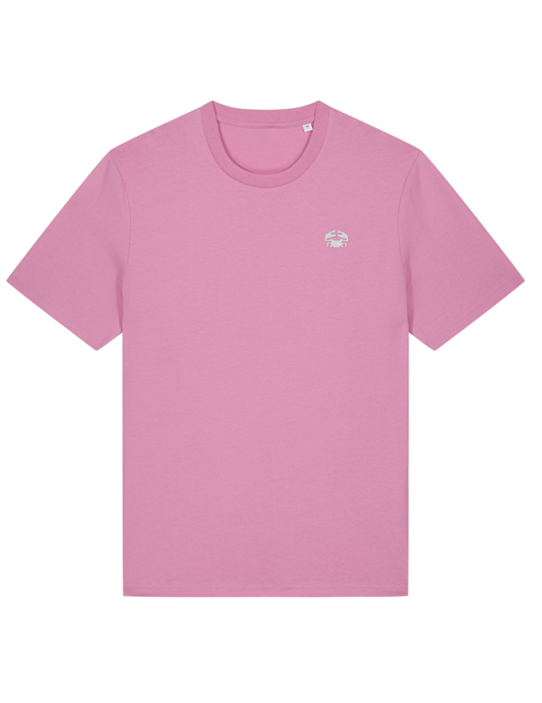 t shirt rose brodé daru