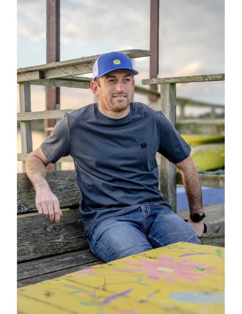 Tee-shirt unisexe DARÜ brodé en coton biologique gris