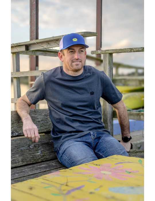 Tee-shirt unisexe DARÜ brodé en coton biologique gris