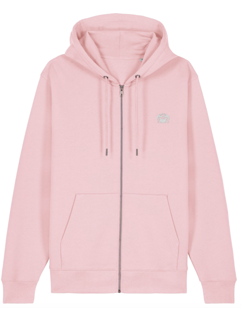 Sweat zippé brodé en coton bio – DARÜ Local Clothing | Mode éthique vendéenne