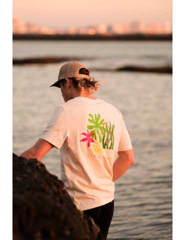 Tee-shirt algues et crabes bio DARÜ sur la côte Atlantique”