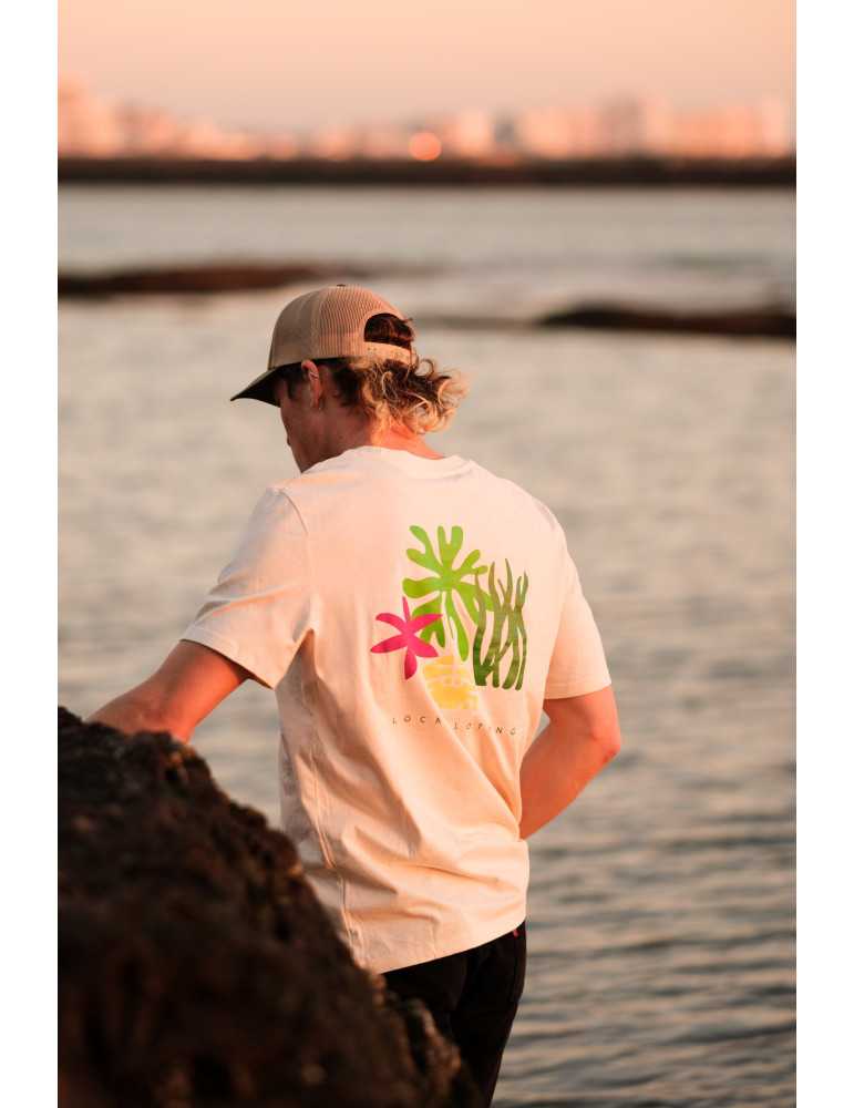 Tee-shirt algues et crabes bio DARÜ sur la côte Atlantique”