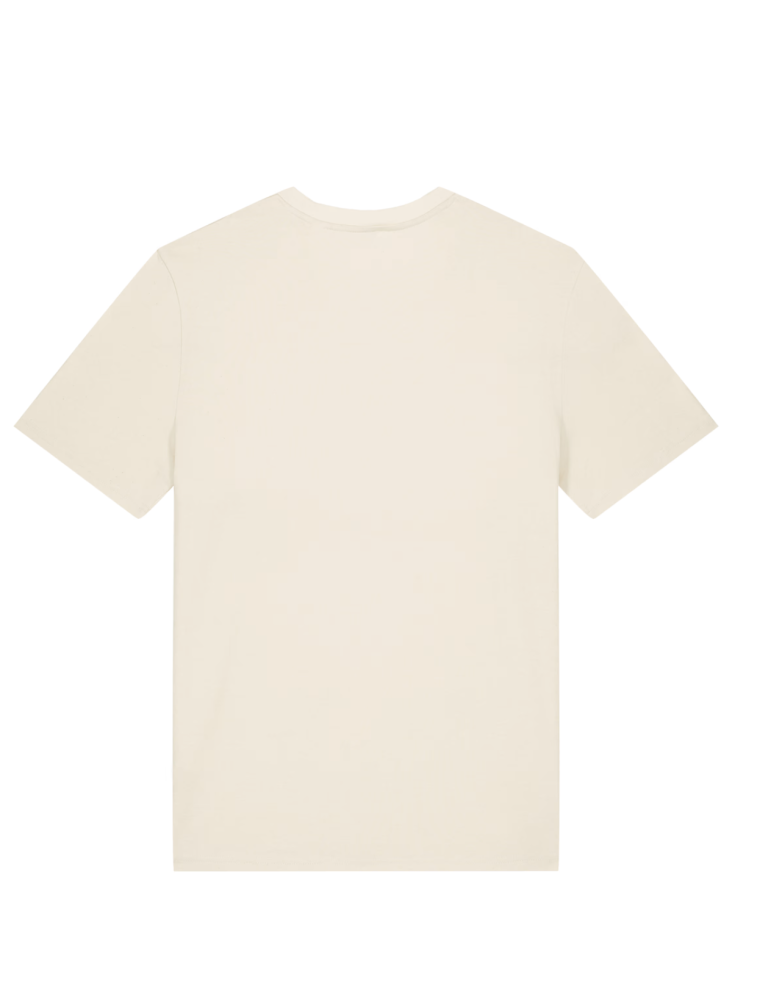 Tee-shirt bio DARÜ avec illustration de seiche Margaret couleur naturel dos