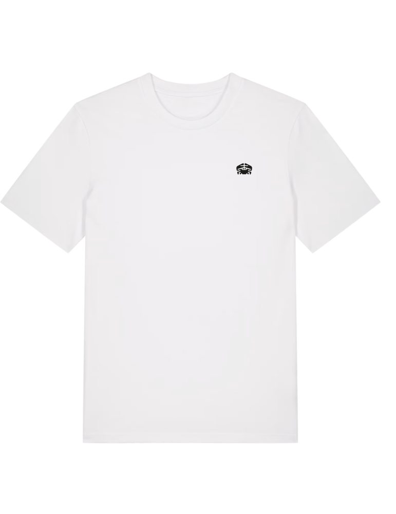 T-shirt DARÜ Tour de côte inspiré de Jules Verne vision face en blanc