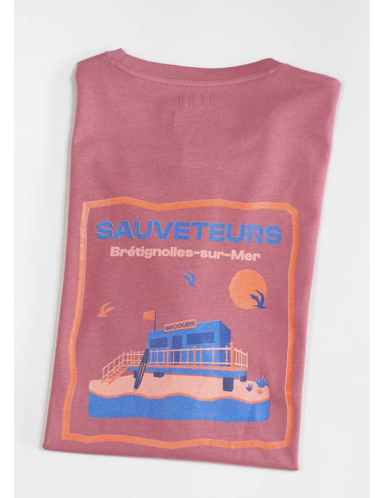 tee sauveteur rose antique