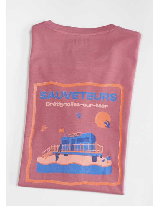 tee sauveteur rose antique