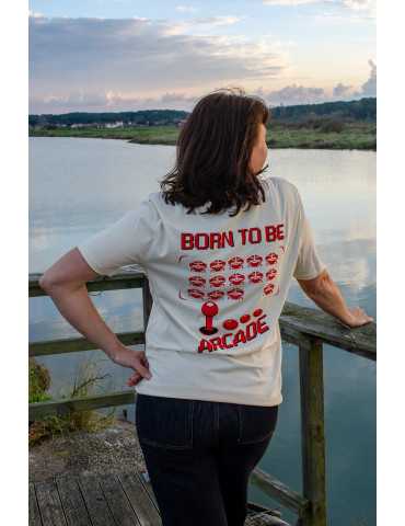 Tee-shirt Born To Be Arcade – Style rétro gaming – Coton bio – DARÜ 2
