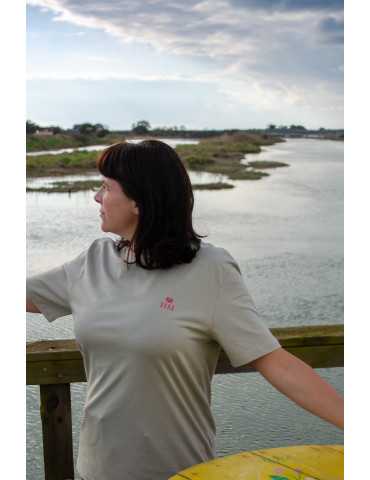 T-shirt Fish DARÜ dos poisson & hameçon couleur stone 2