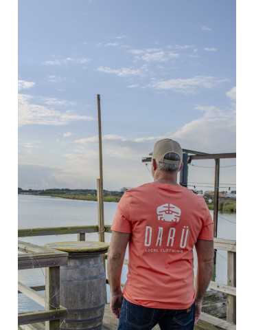 Tee shirt daru en couleur ecru naturel logo dos crabe 2