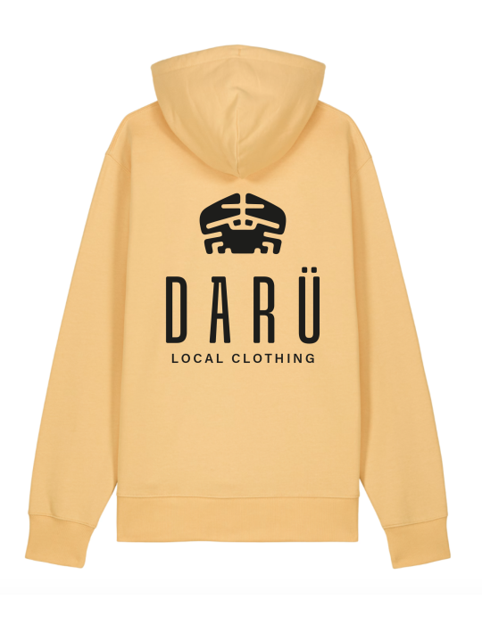 Sweat jaune unisexe – logo DARÜ grand format dans le dos