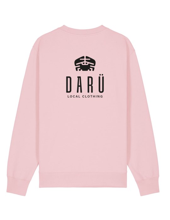 Sweat rose unisexe – visuel logo DARÜ dos
