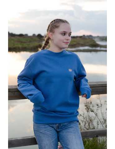 Sweat col rond unisexe DARÜ – broderie crabe côté cœur 2