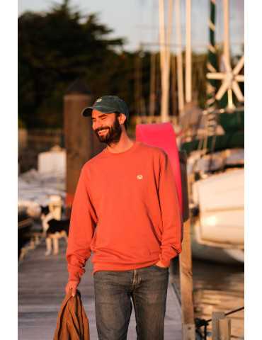 Sweat col rond unisexe DARÜ – broderie crabe côté cœur 2