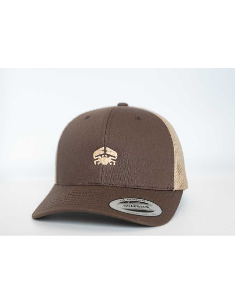 casquette daru brodę crabe marron