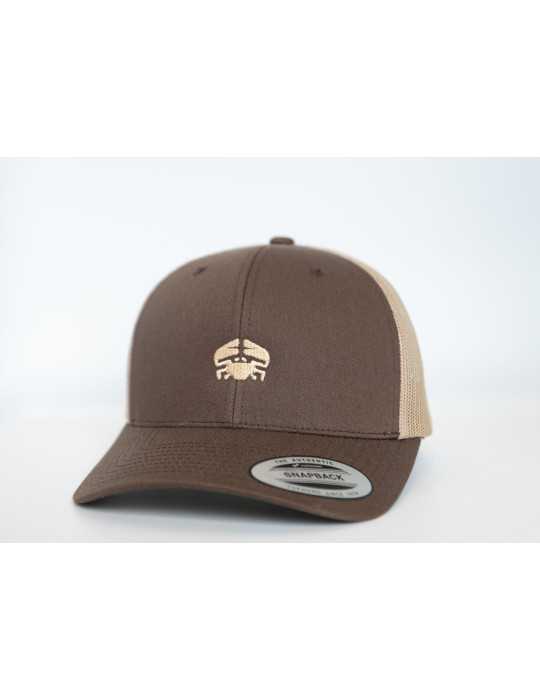 casquette daru brodę crabe marron