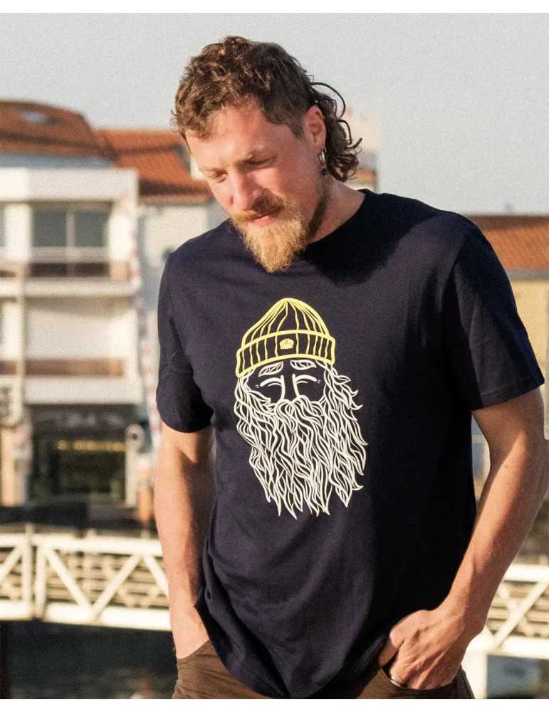 Tee shirt Narcisse bleu marine Marin algues