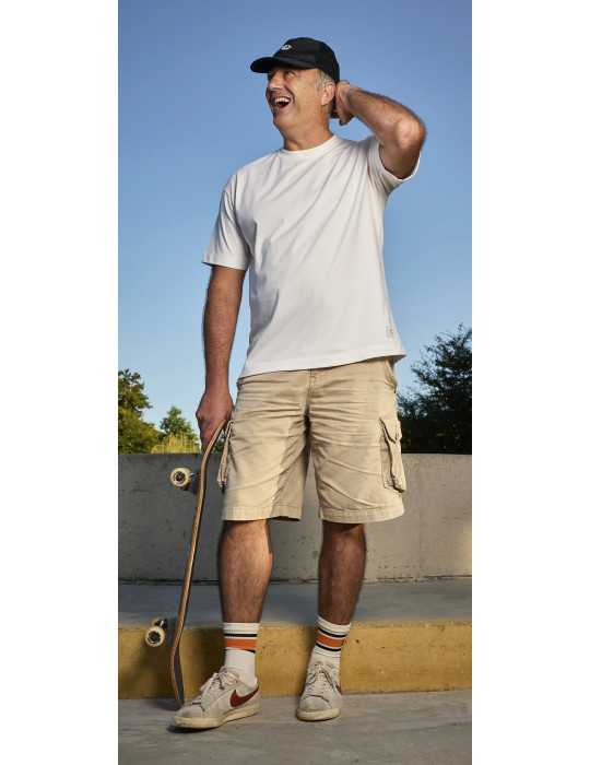 Vue de face tee shirt oversize 100 % coton biologique portugal 240 grammes.