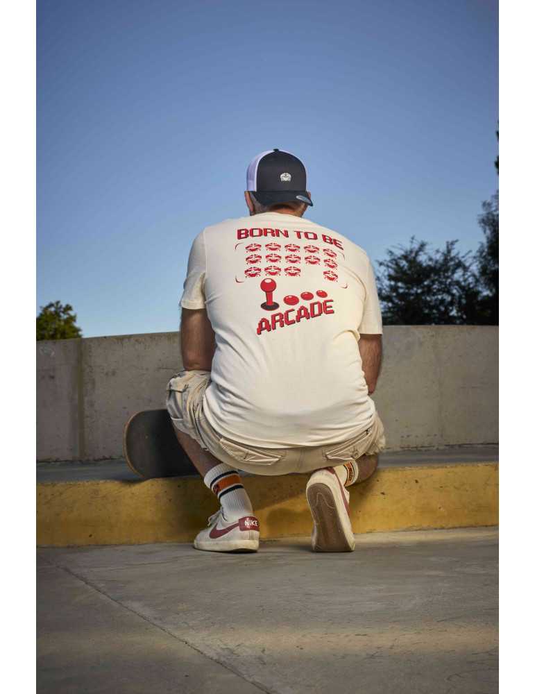 Tee-shirt Born To Be Arcade – Style rétro gaming – Coton bio – DARÜ