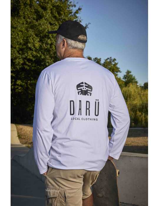 T-shirt manches longues DARÜ – vue devant – logo côté cœur