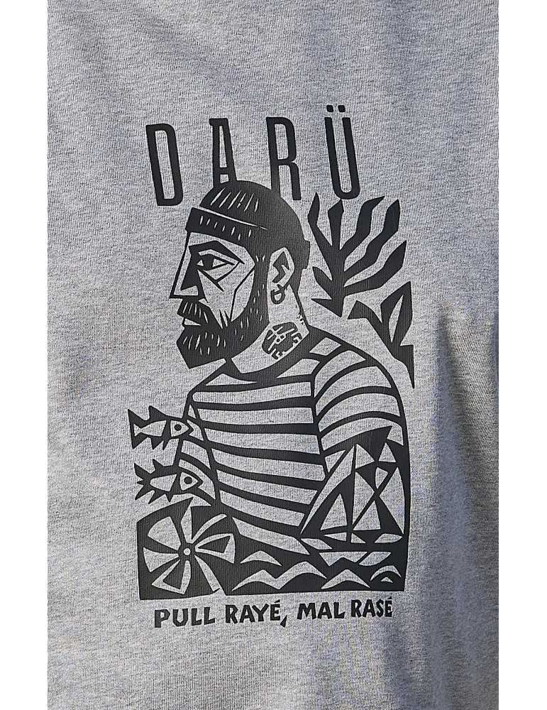 Détail pull rayé mal rasé gros plan