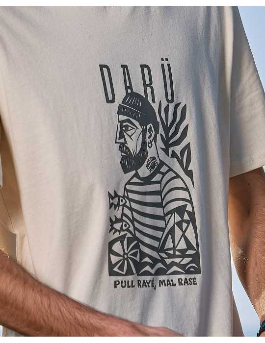 Détail illustration DARÜ – inspiration littoral vendéen . Tee shirt Natural Raw
