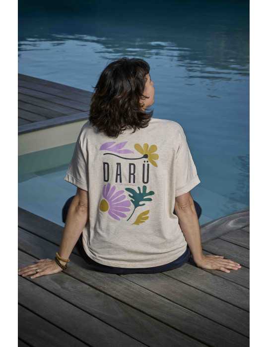 Tee-shirt femme oversize DARÜ Floral Spirit en coton biologique