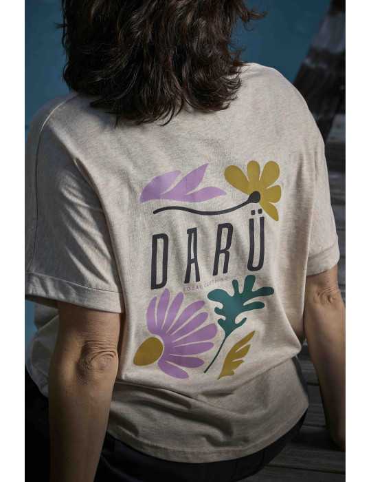 T-shirt DARÜ femme oversize couleur natural raw