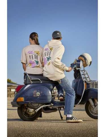 Sweat à capuche unisexe Floral Spirit DARÜ – coton bio 350g – porté 2