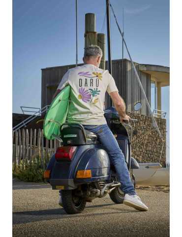 Tee shirt floral spirit de dos sur vespa à la normandelière vendée