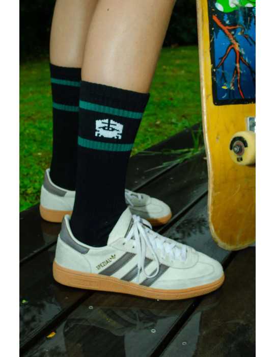 Chaussettes Vintage DARÜ noir – Coton bio, look rétro & fabrication Portugal