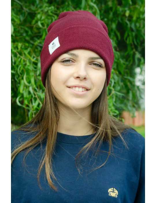 Bonnet DARÚ revers bordeaux