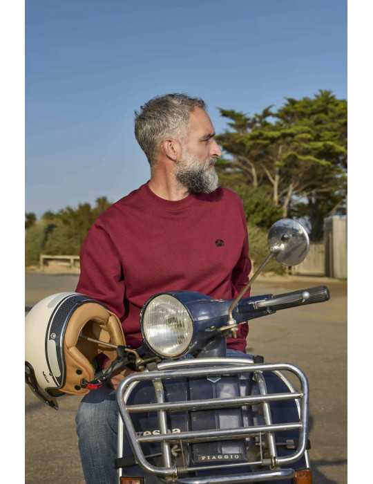 Sweat col rond brodé en coton bio – DARÜ Local Clothing | Mode éthique vendéenne