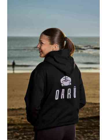 Sweat zippé DARÜ avec broderie bouclette dos – coton bio