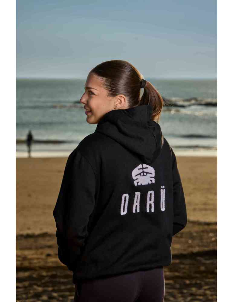Sweat zippé DARÜ avec broderie bouclette dos – coton bio