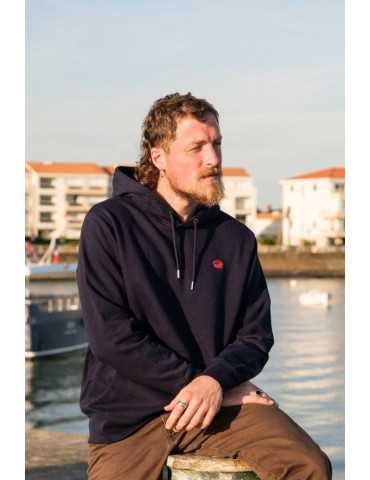 Sweat à capuche unisexe DARÜ brodé en coton biologique