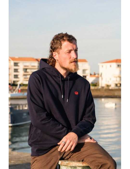 Sweat à capuche unisexe DARÜ brodé en coton biologique