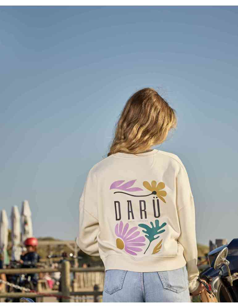 Sweat col rond femme Floral Spirit – 100% coton bio – DARÜ