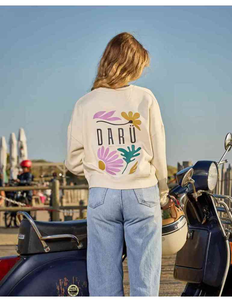 Sweat col rond femme Floral Spirit – 100% coton bio – DARÜ