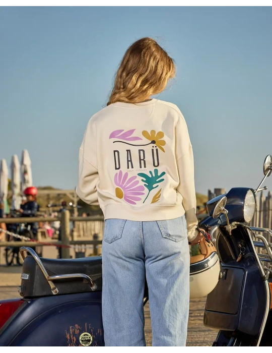 Sweat col rond femme Floral Spirit – 100% coton bio – DARÜ