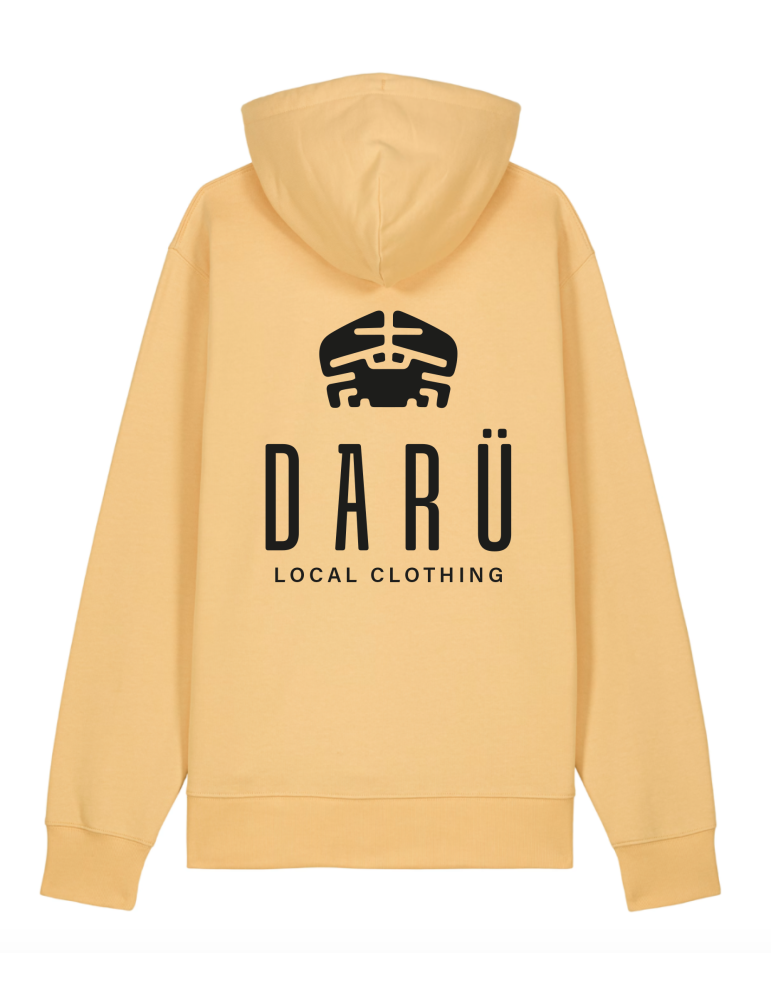 Sweat jaune unisexe – logo DARÜ grand format dans le dos