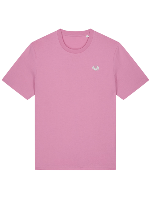 t shirt rose brodé daru