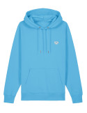 Sweat capuche aqua blue daru brodé crabe
